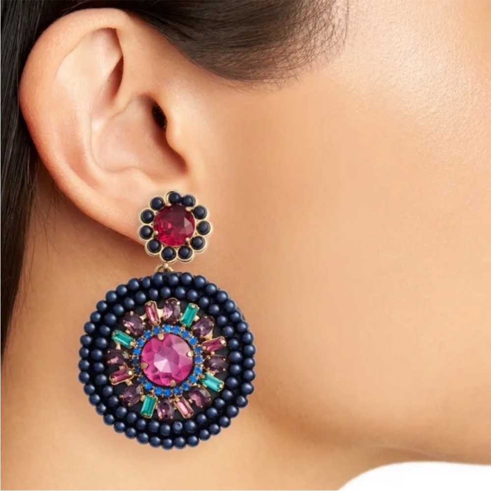 kate spade Pink and Green Statement Earrings